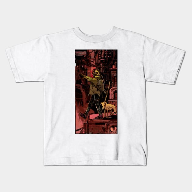 The Fool (Cyberpunk Tarot) Kids T-Shirt by Joshessel